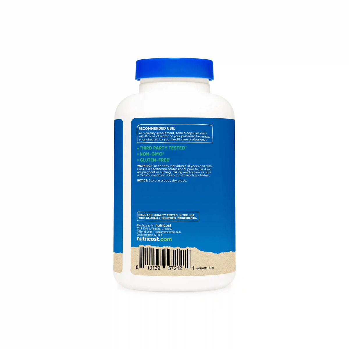 Nutricost Made With Organic Spirulina Capsules