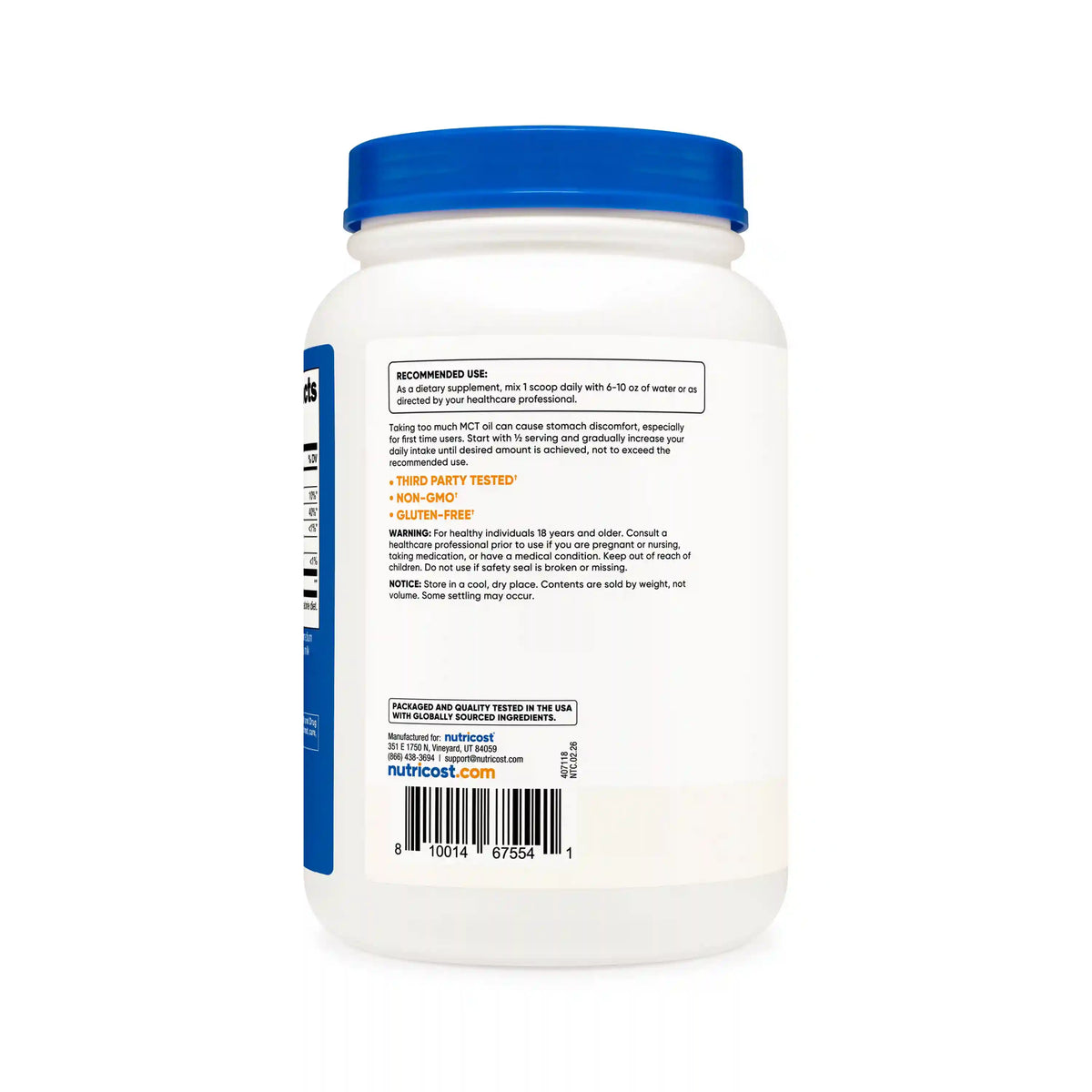 Nutricost C8 MCT Oil Powder