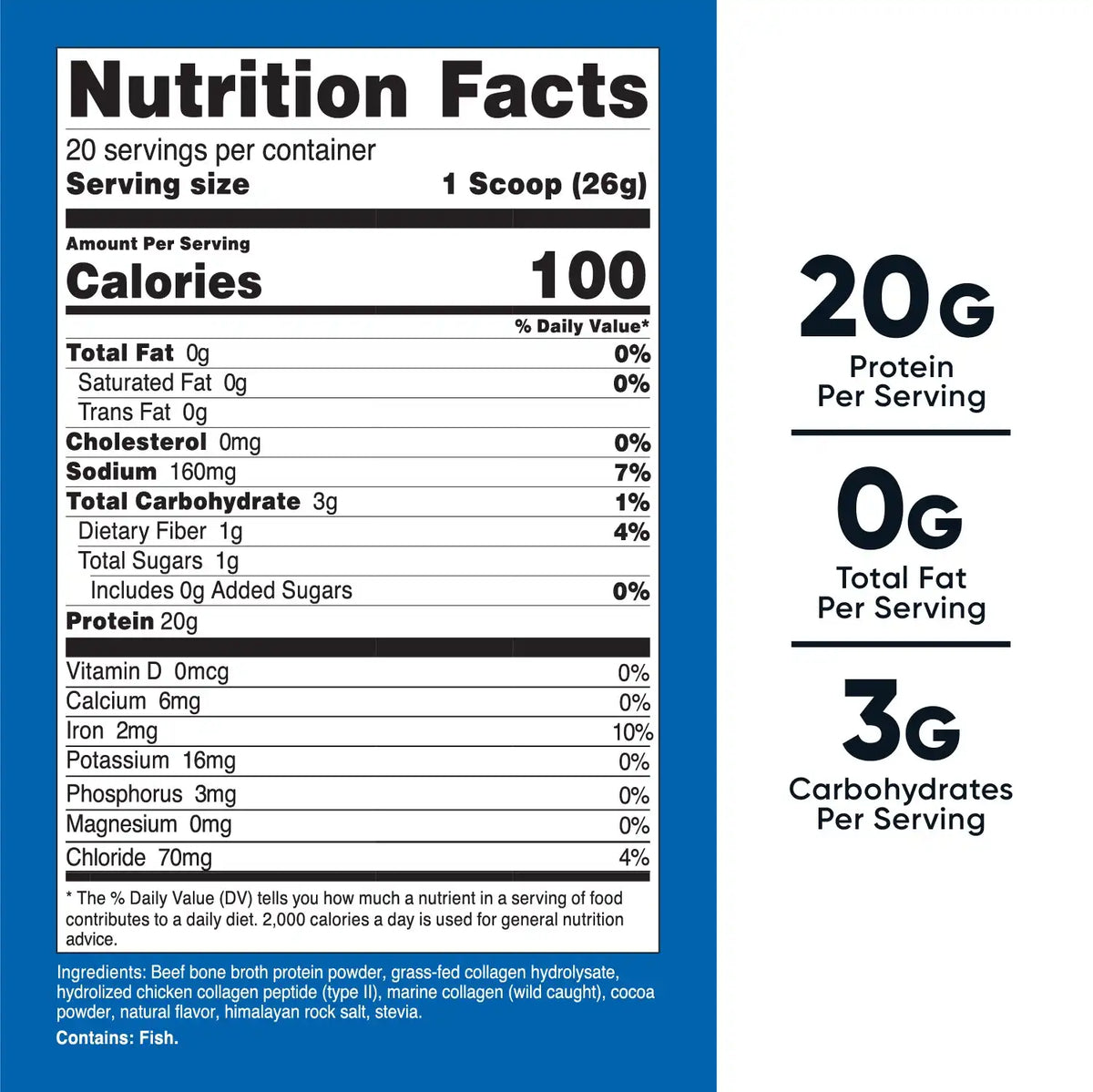 Nutricost Beef Bone Protein Powder + Multi Collagen (Chocolate Flavored)
