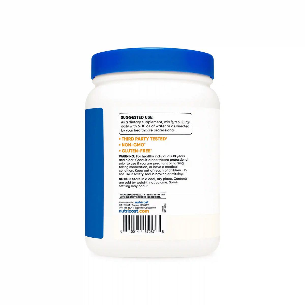 Nutricost Potassium Chloride Powder