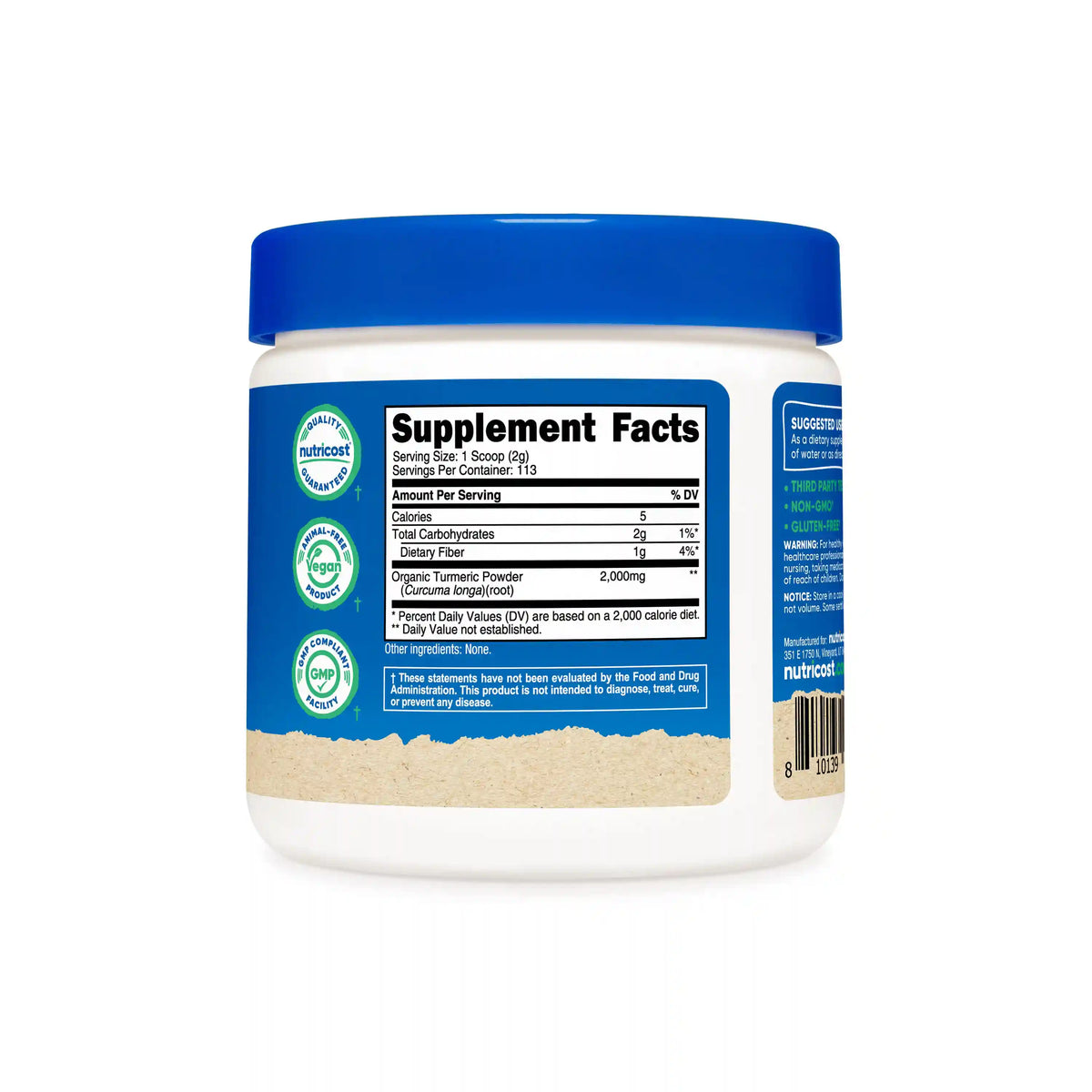 Nutricost Organic Turmeric Powder