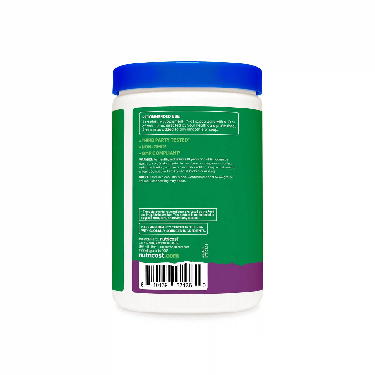 Nutricost Organic Super Greens Powder