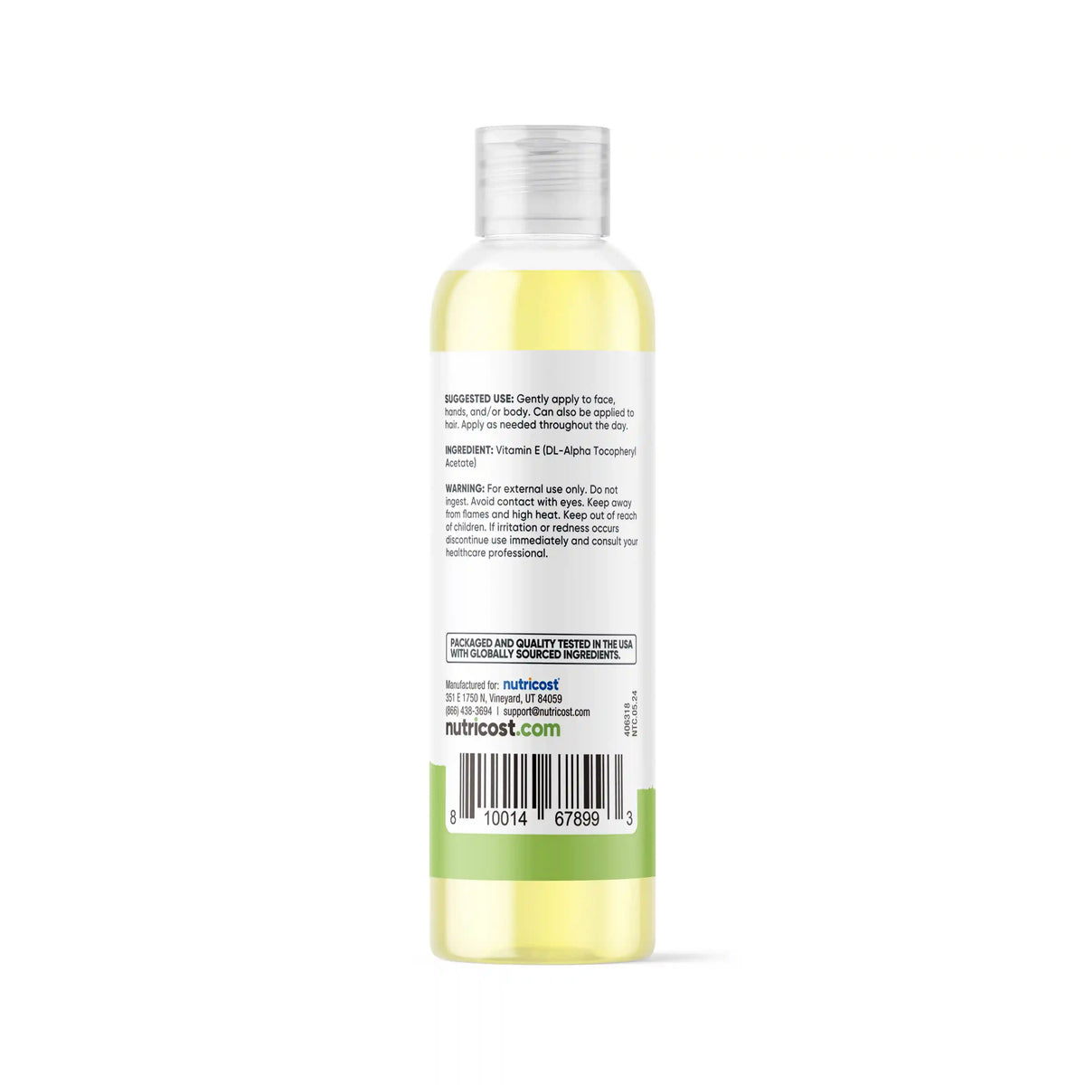 Nutricost Essentials Vitamin E Oil (8 OZ)
