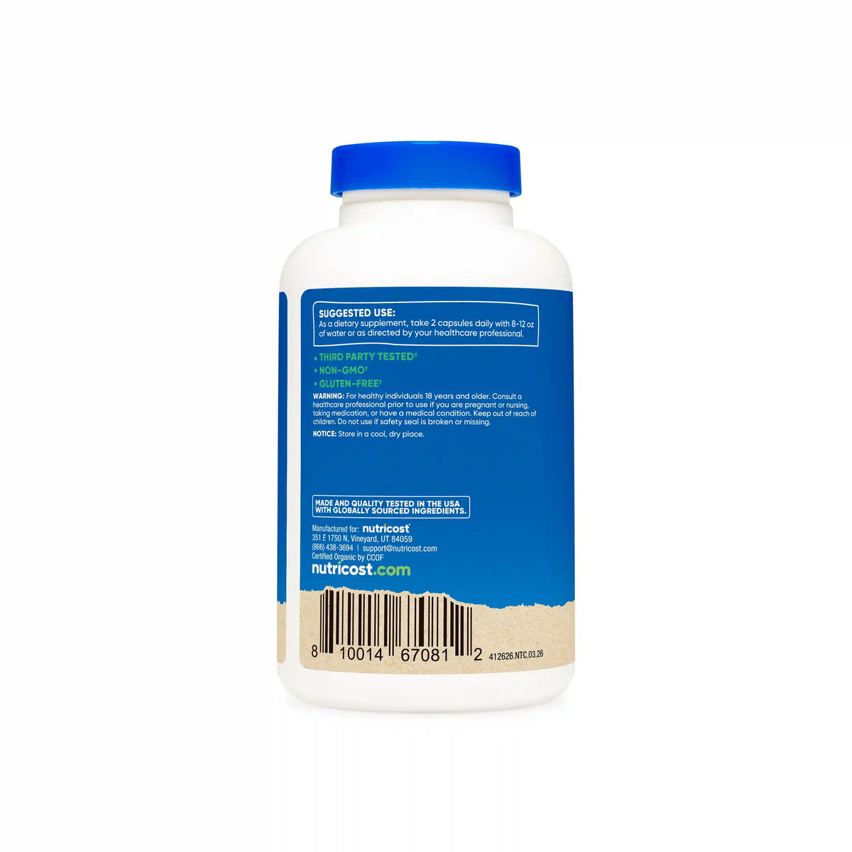 Nutricost Made With Organic Cordyceps Capsules