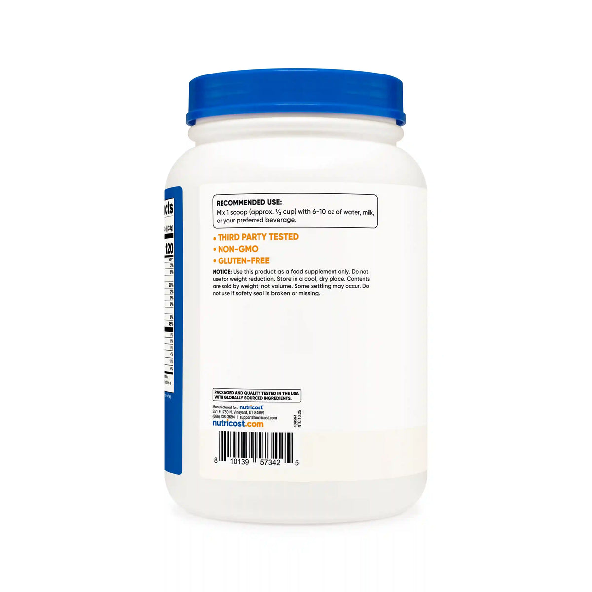 Nutricost Grass-Fed Whey Protein Concentrate Powder