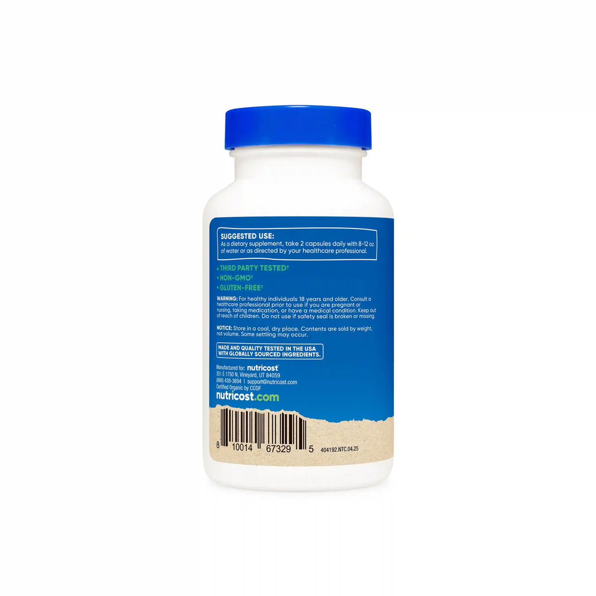 Nutricost Made With Organic Saw Palmetto Capsules