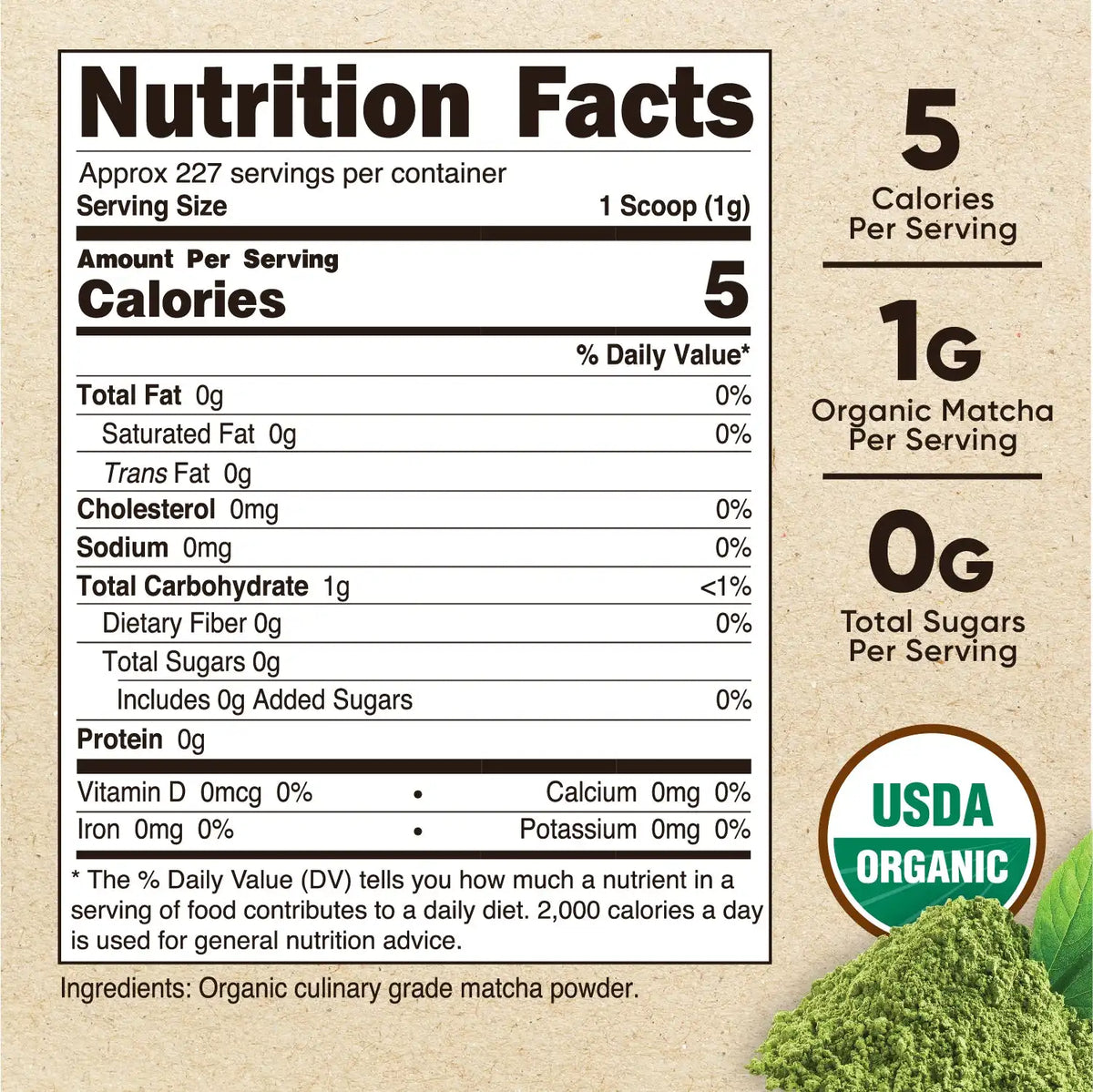 Nutricost Organic Matcha Powder (Culinary Grade)