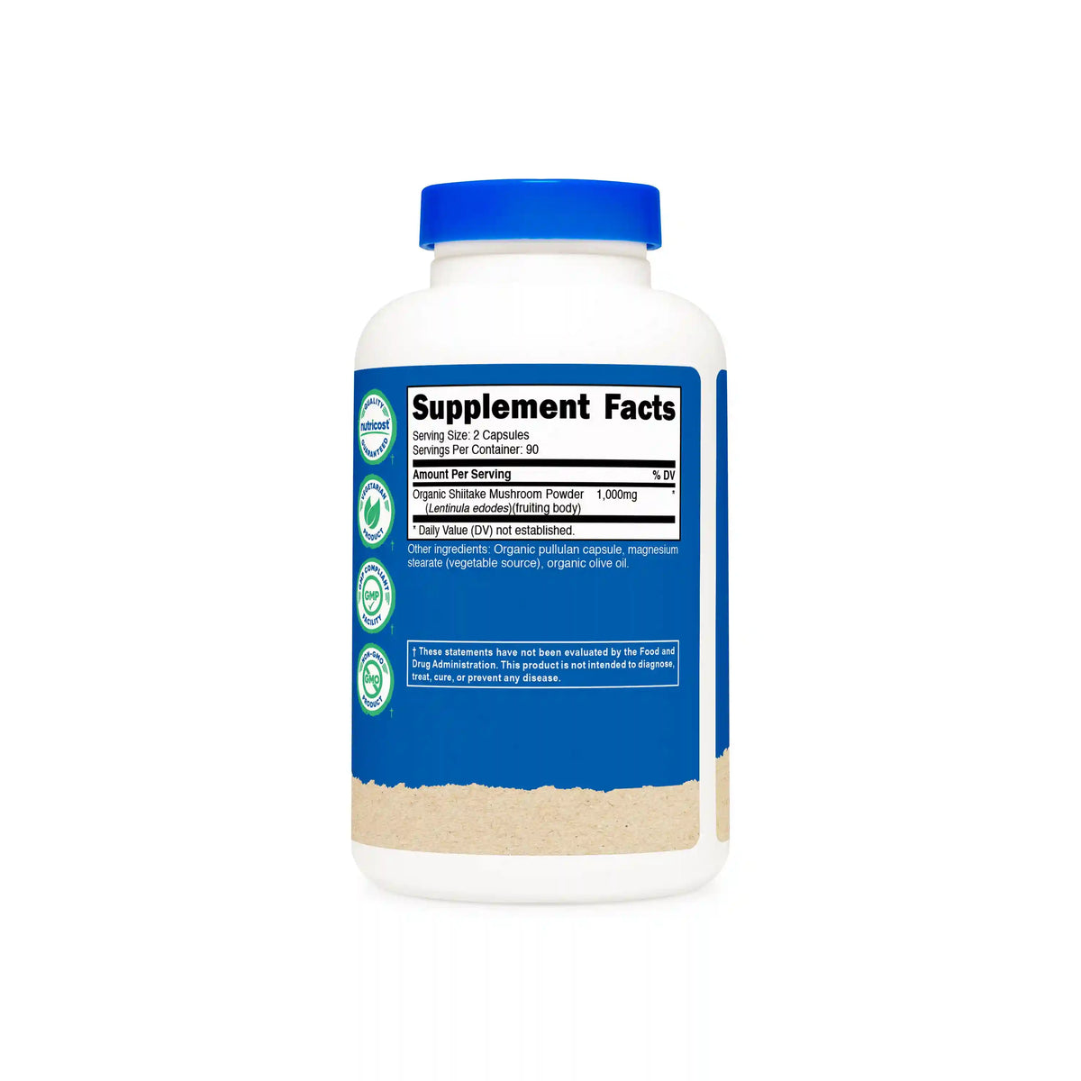 Nutricost Made With Organic Shiitake Mushroom Capsules