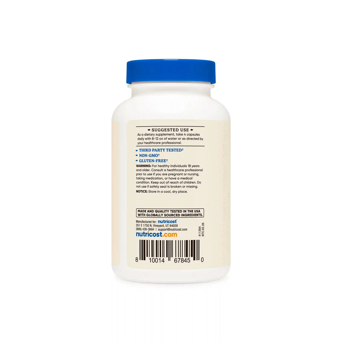 Nutricost Grass-Fed Desiccated Beef Liver Capsules
