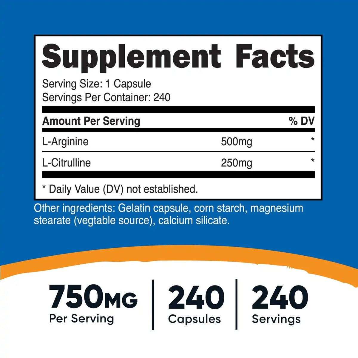 Nutricost L-Arginine L-Citrulline Complex Capsules