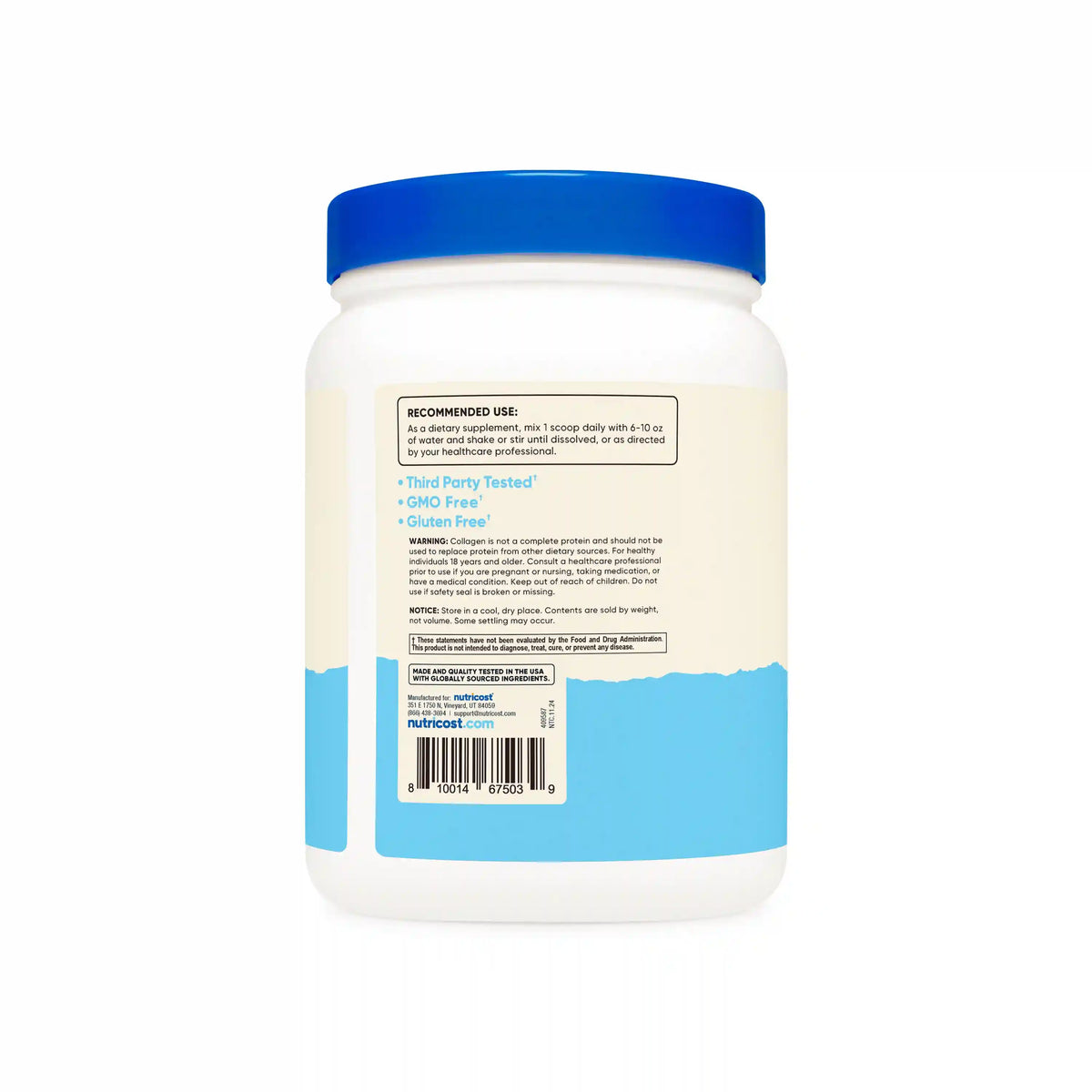Nutricost Grass-Fed Bovine Collagen Hydrolysate Powder