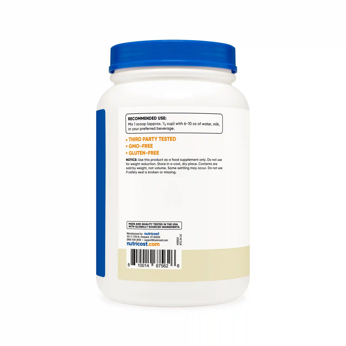 Nutricost Grass-Fed Whey Protein Isolate